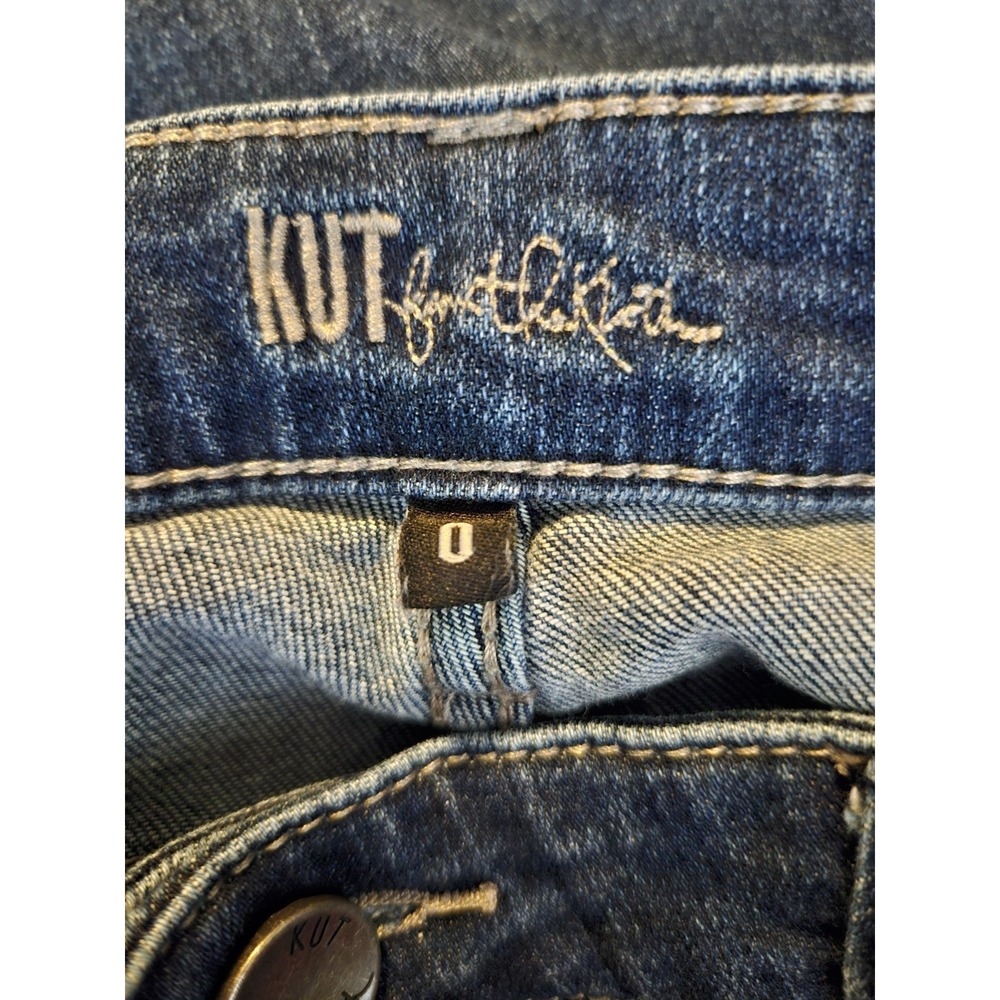 KUT From The Kloth Jeans Women 0 Blue Catherine Boyfriend Distressed 28x29 - Picture 13 of 16